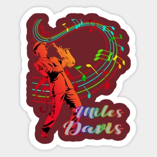 A Man With Saxophone-Miles Davis Sticker